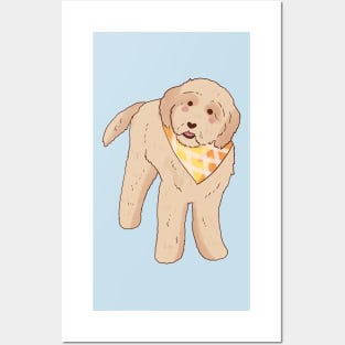 Cute Golden Doodle illustration Posters and Art